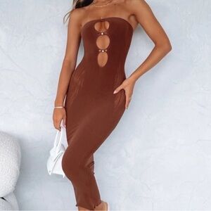 White Fox Your Peace midi dress